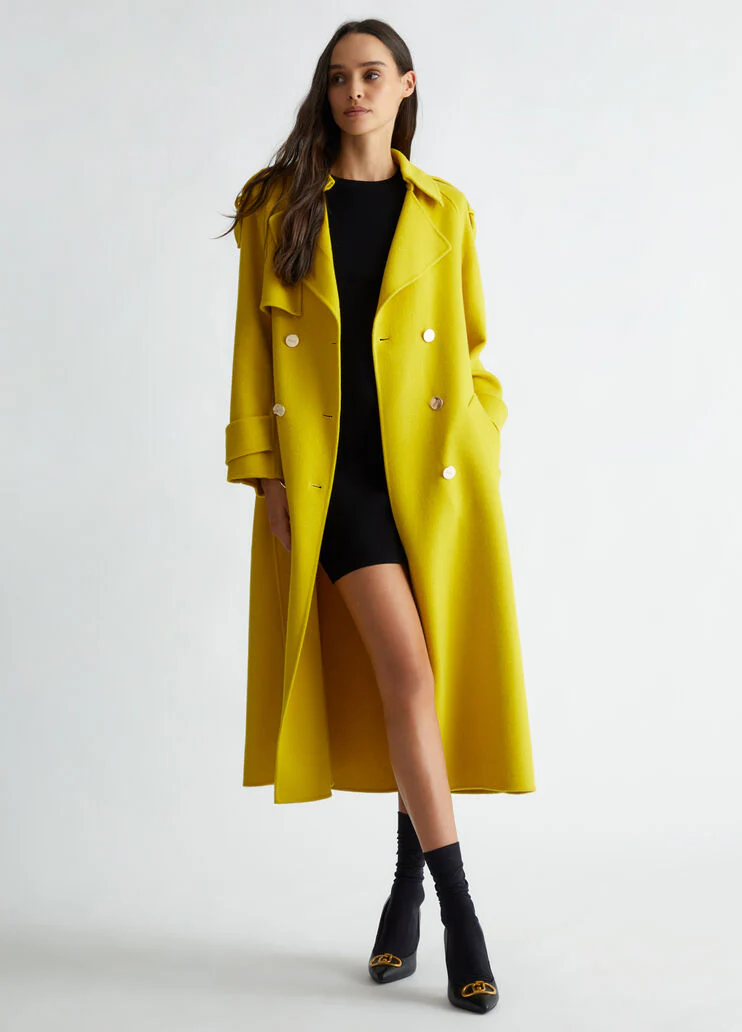 Wool blend trench coat