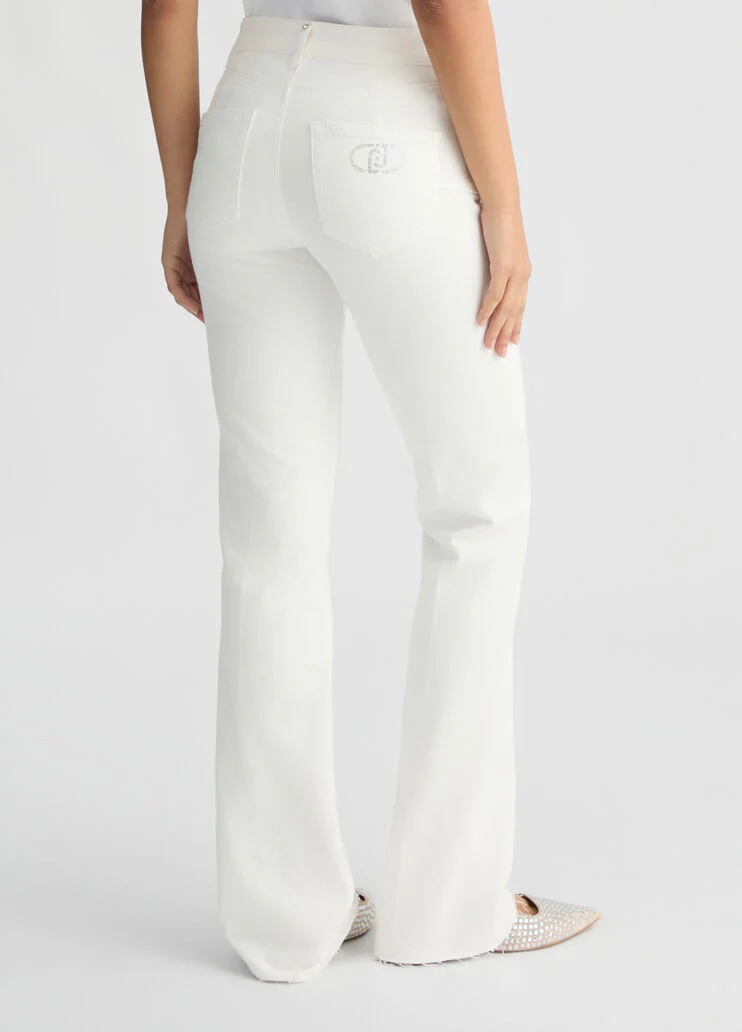 White bootcut jeans