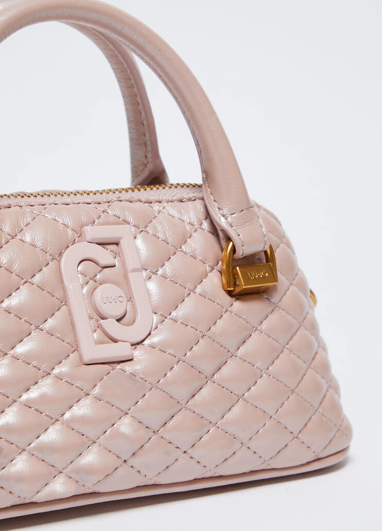 Glossy quilted handbag