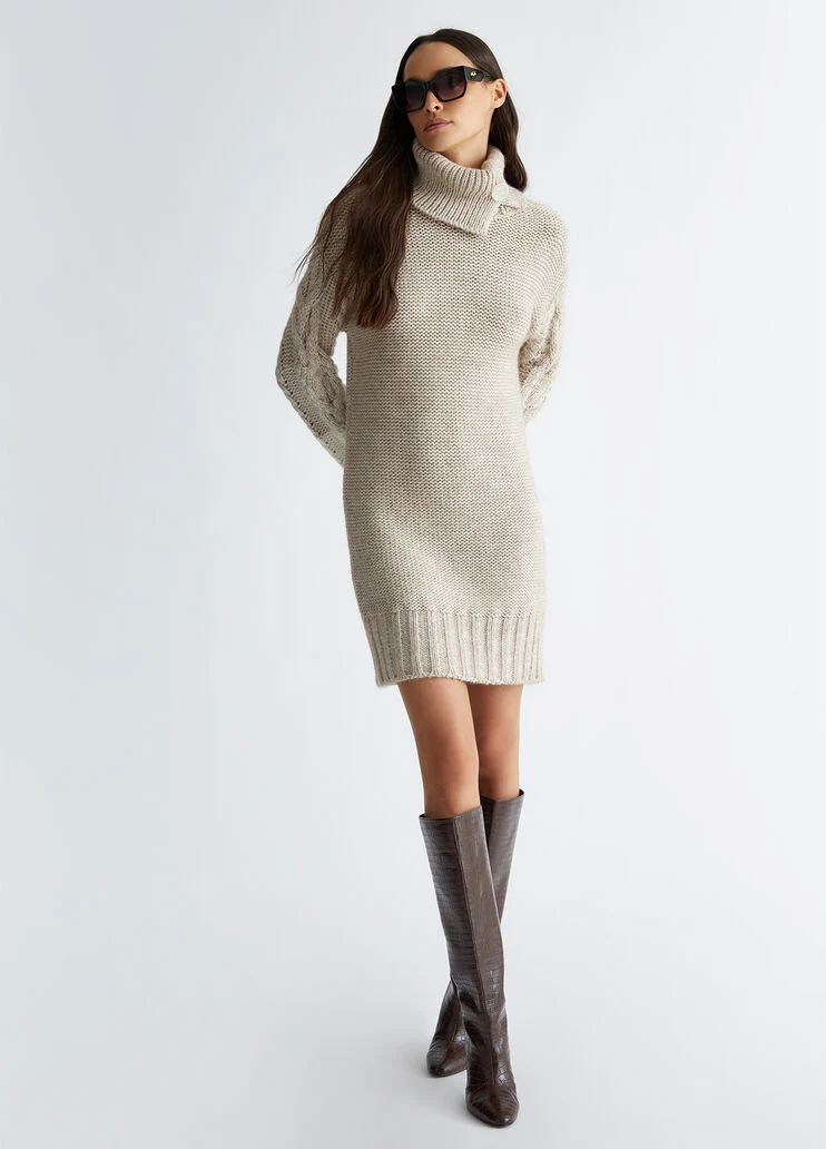 Wool and alpaca knit dress