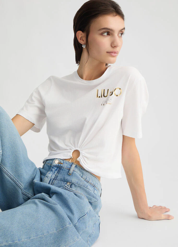 Cotton T-shirt with logo