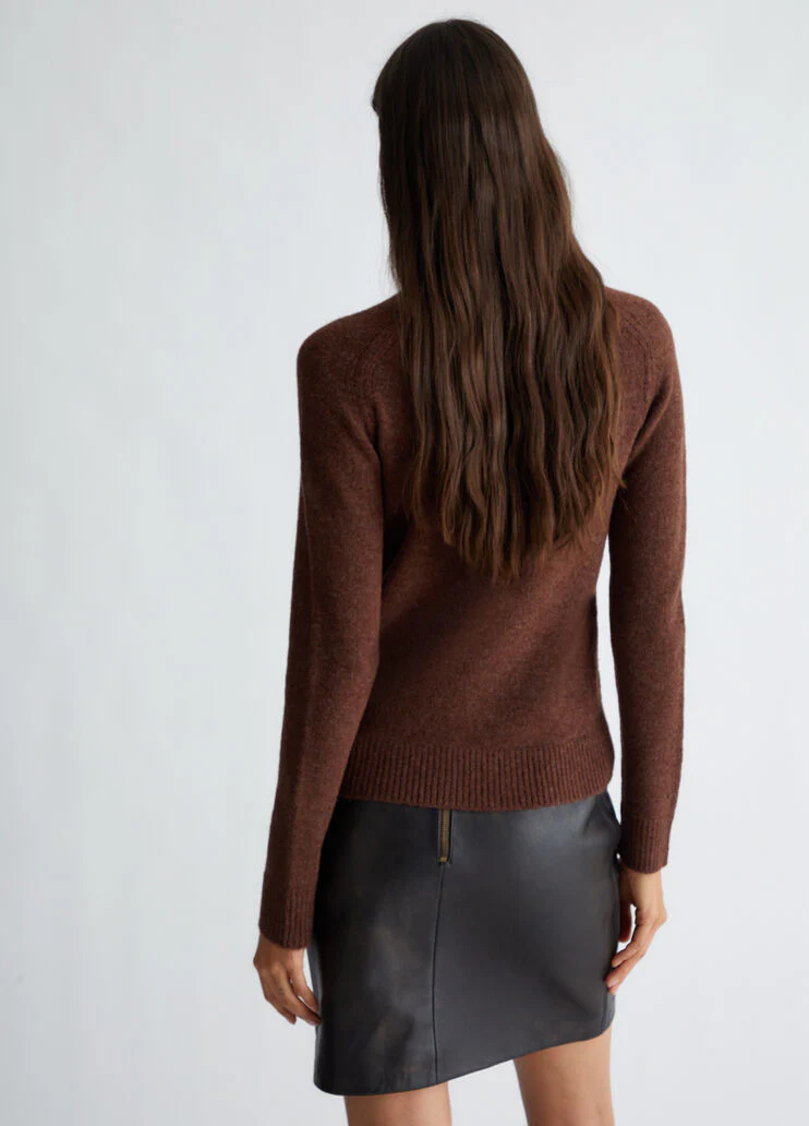 Wool-blend polo-neck with logo