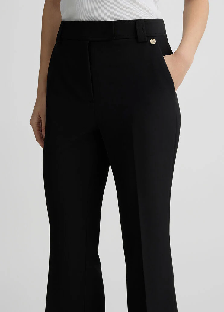 Cropped black trousers