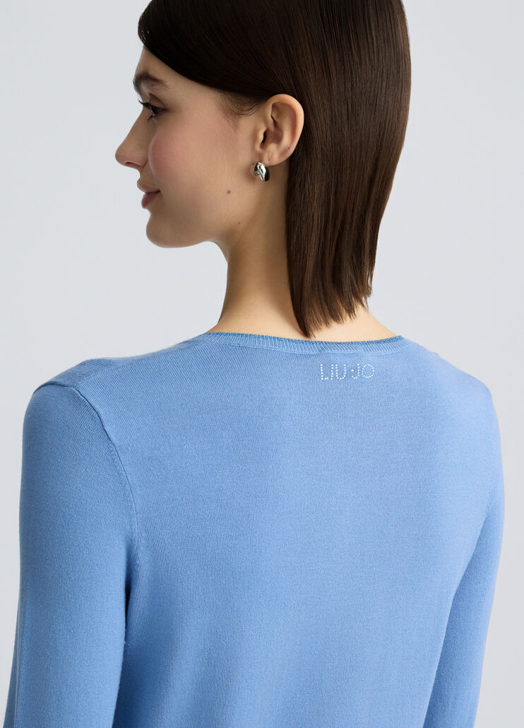 Cardigan with jewel buttons