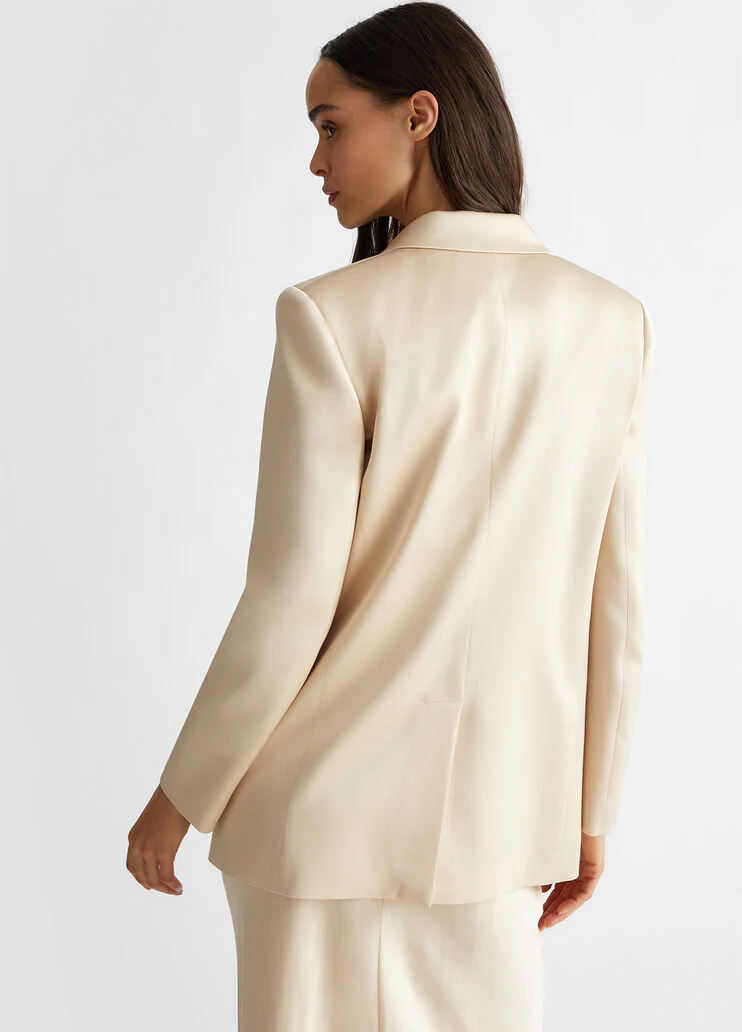 Satin suit blazer