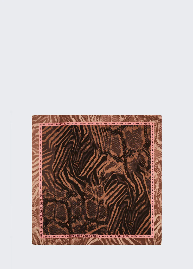 Foulard with python print