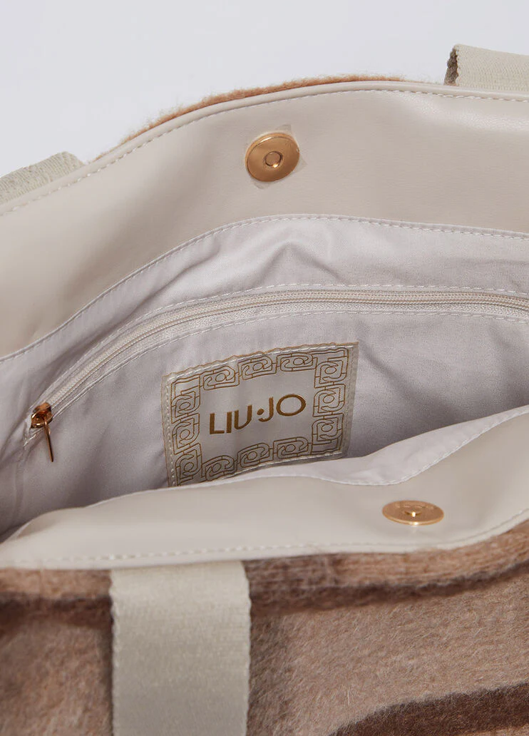 Wool-blend shopping tote