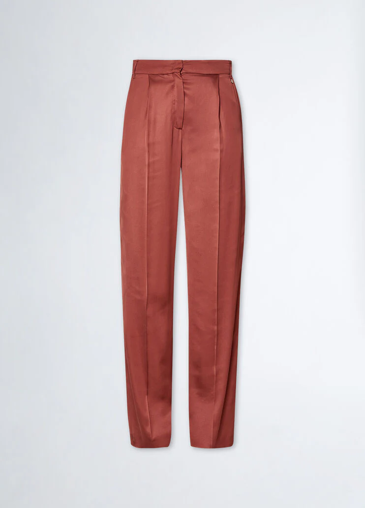 Smart satin suit trousers