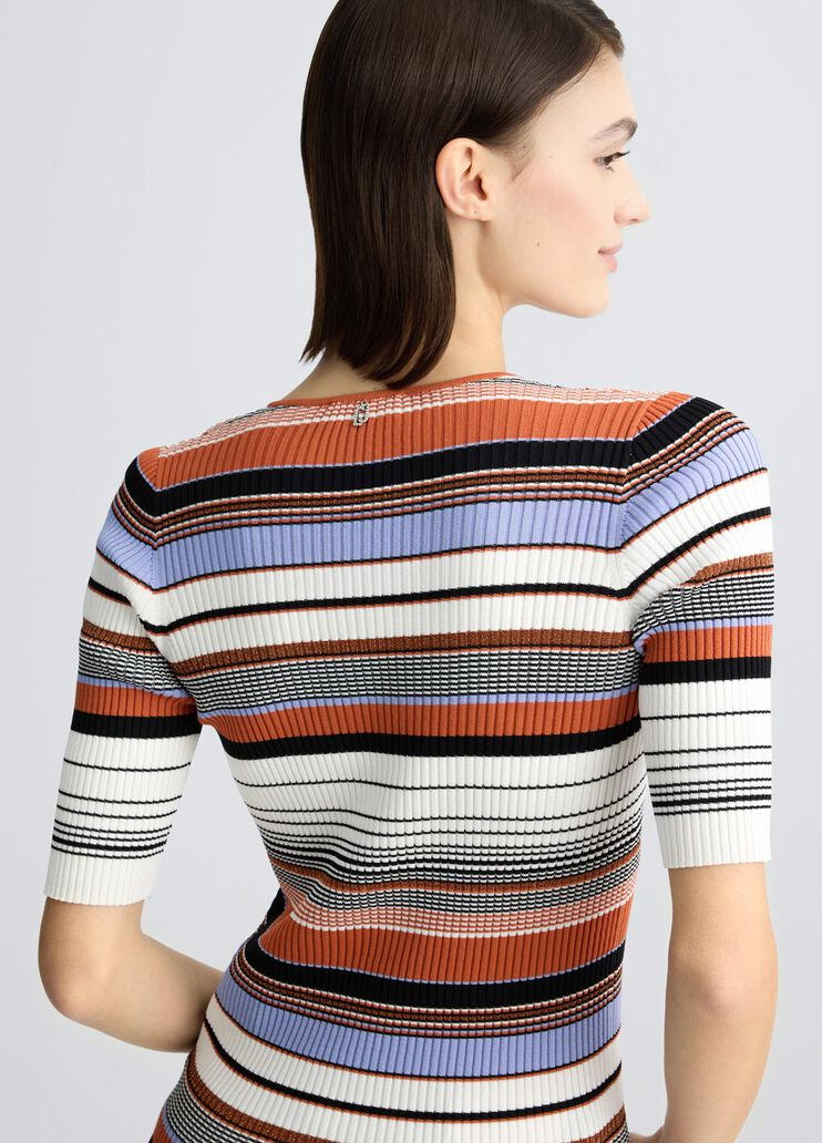 Stripped knit T-shirt