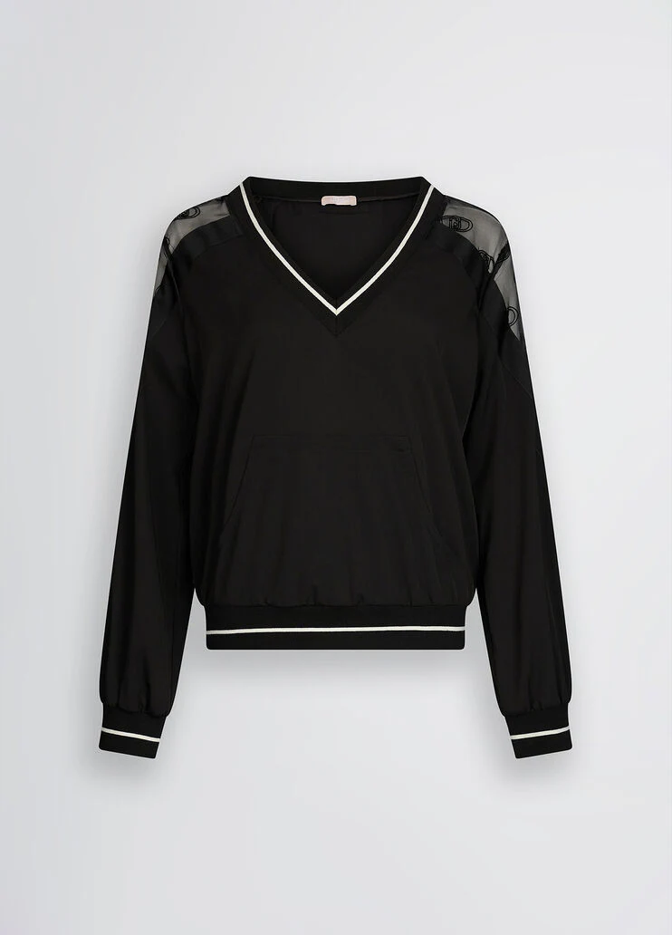 V-neck sweatshirt