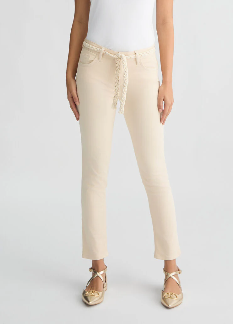 Skinny trousers with embroidery