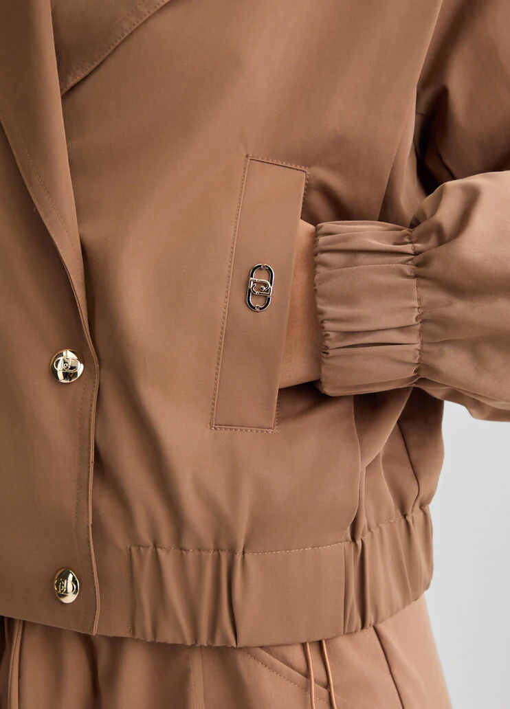 Brown double-breasted jacket