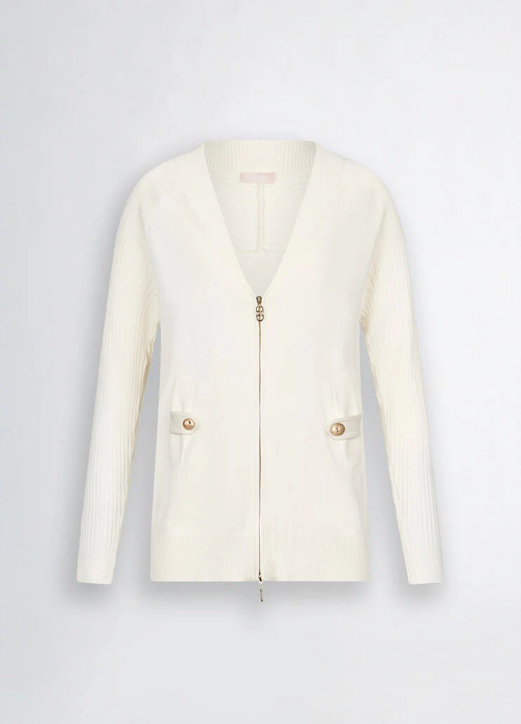 Cardigan with zip