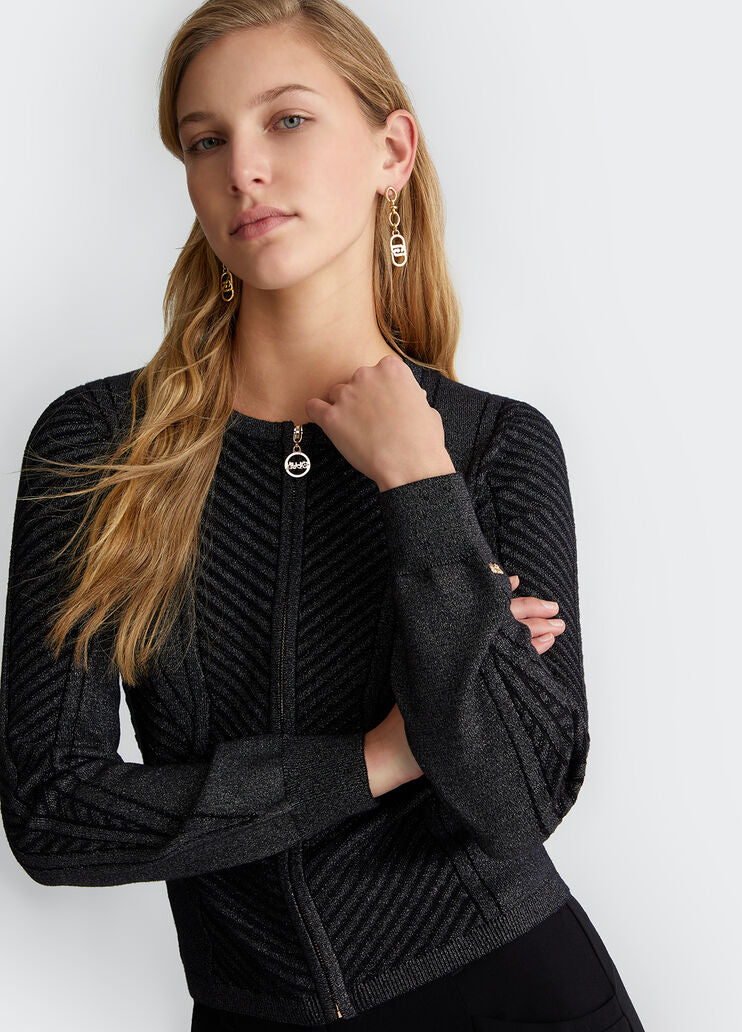Cardigan with zip