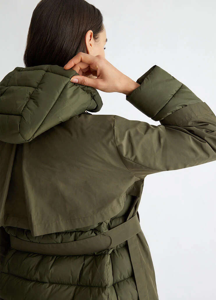 Quilted nylon coat