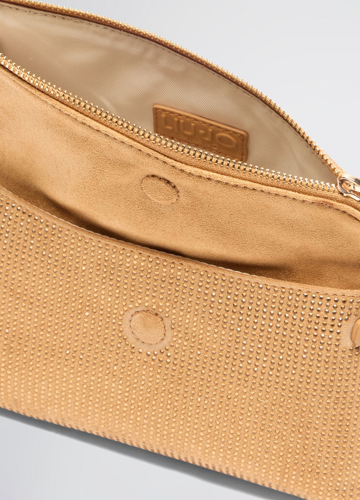 Shoulder bag with rhinestones