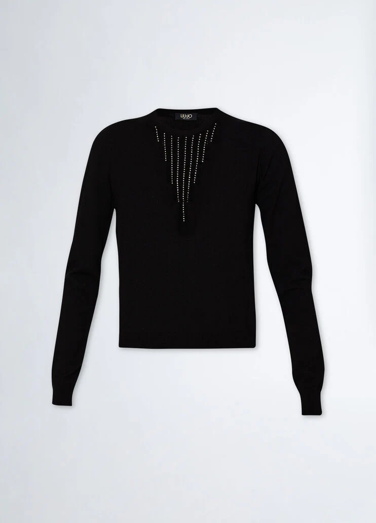 Jumper with gemstones