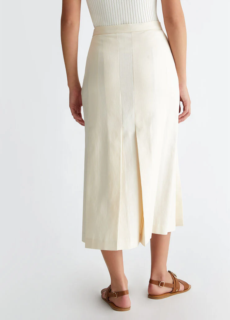 Pleated midi skirt