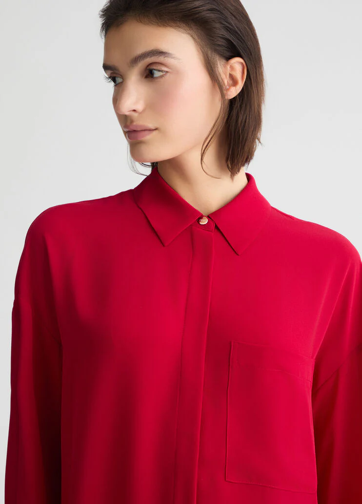 Champagne-coloured oversized shirt