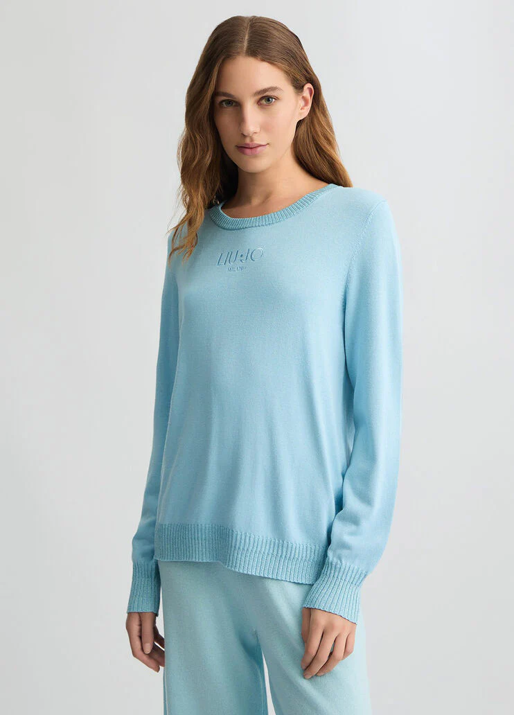 Jumper with lurex detailing