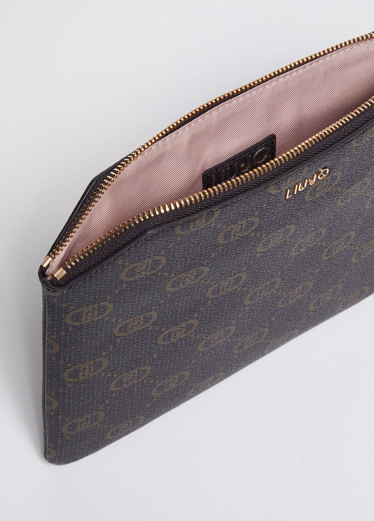 Clutch bag with logo