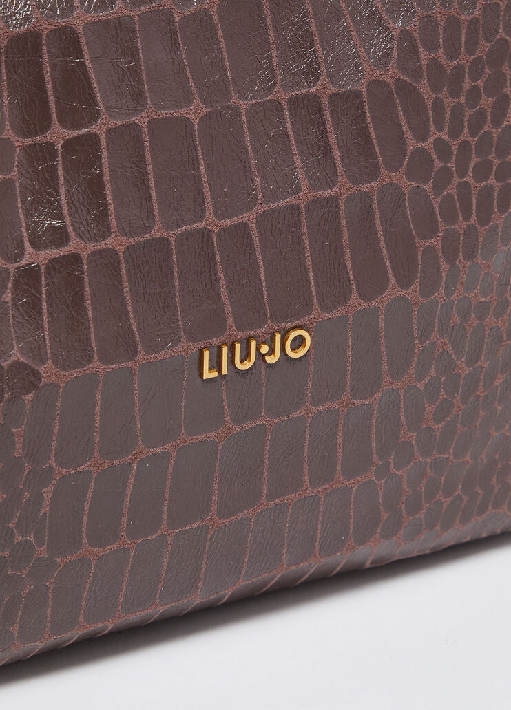 Crocodile-print handbag