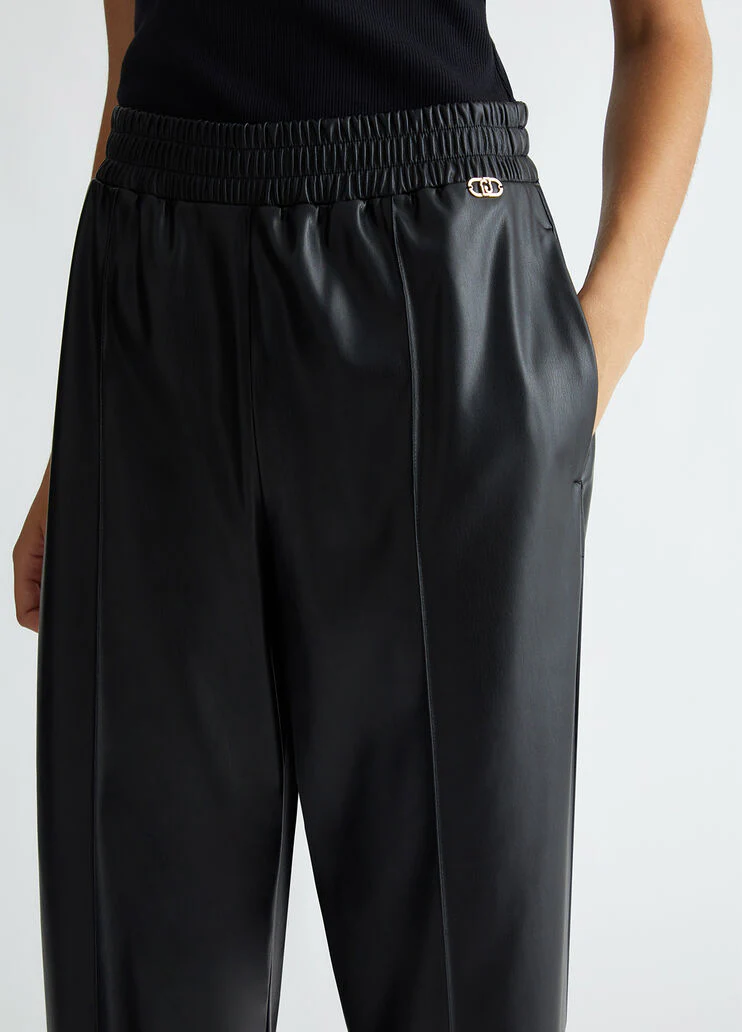 Coated fabric trousers