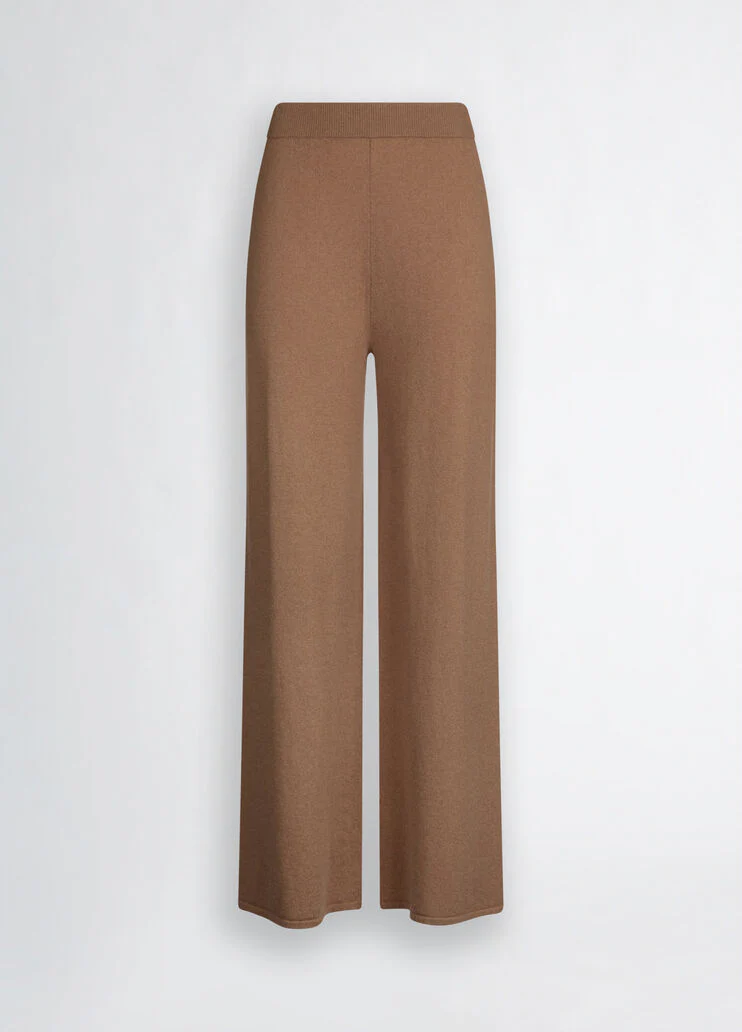 Long knit trousers