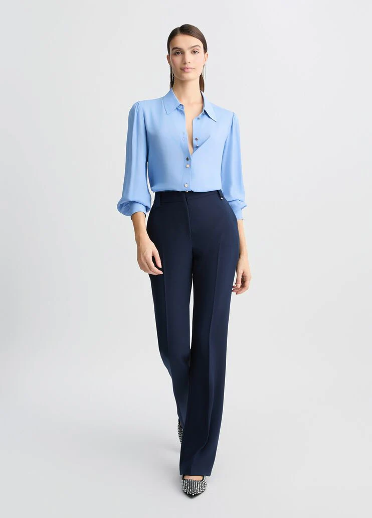 Light blue viscose shirt