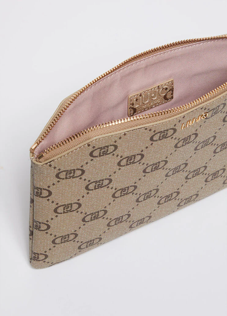 Clutch bag with logo