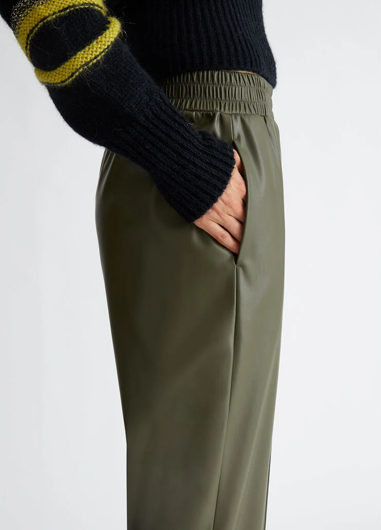 Coated fabric trousers
