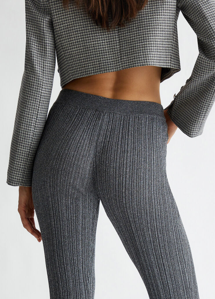 Lurex knit trousers