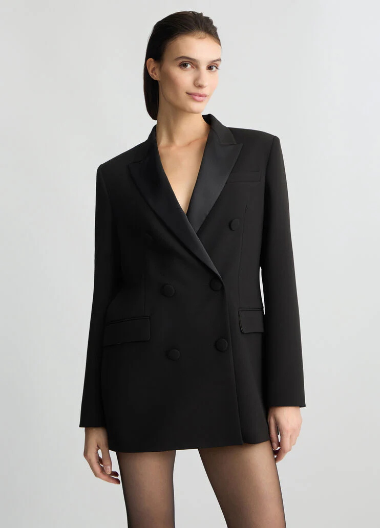 Black double-breasted jacket