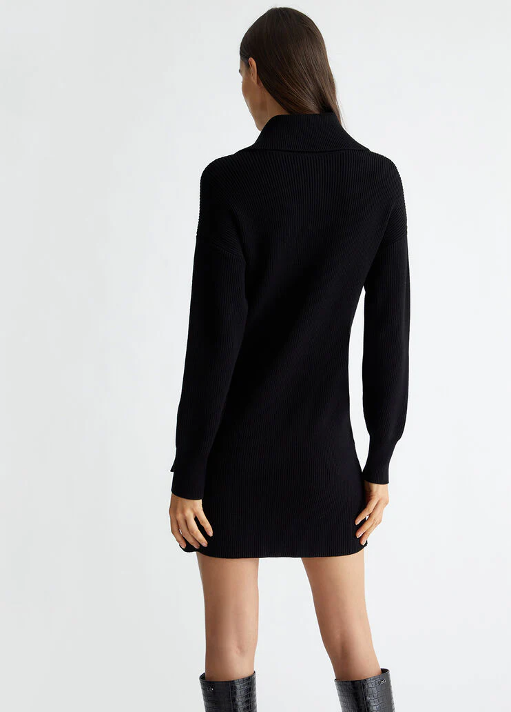 Rib-knit dress