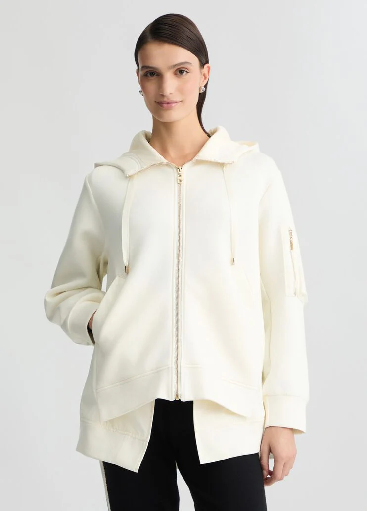 White hooded jacket