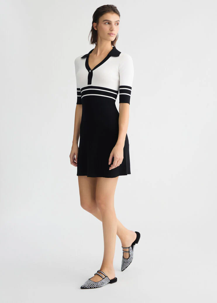 Striped knit dress