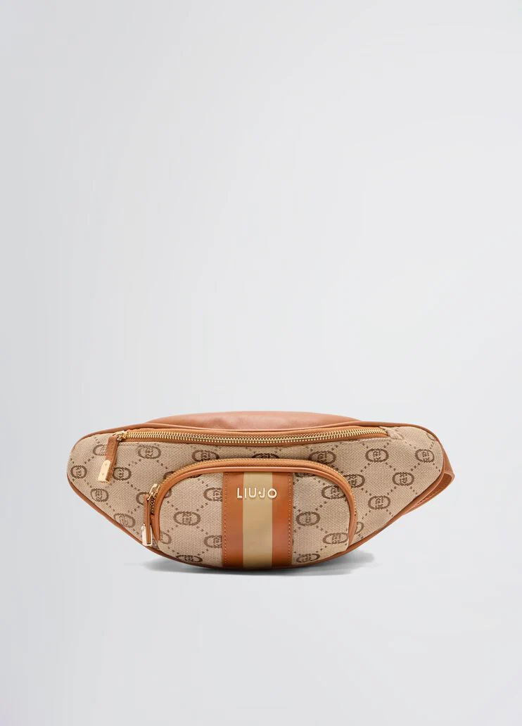 Jacquard belt bag with logo