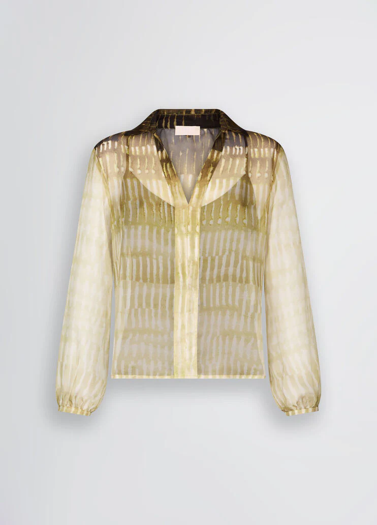 Printed chiffon blouse