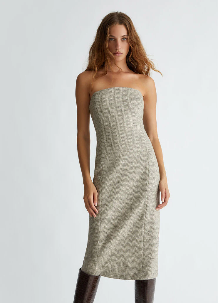 Short moretta wool dress