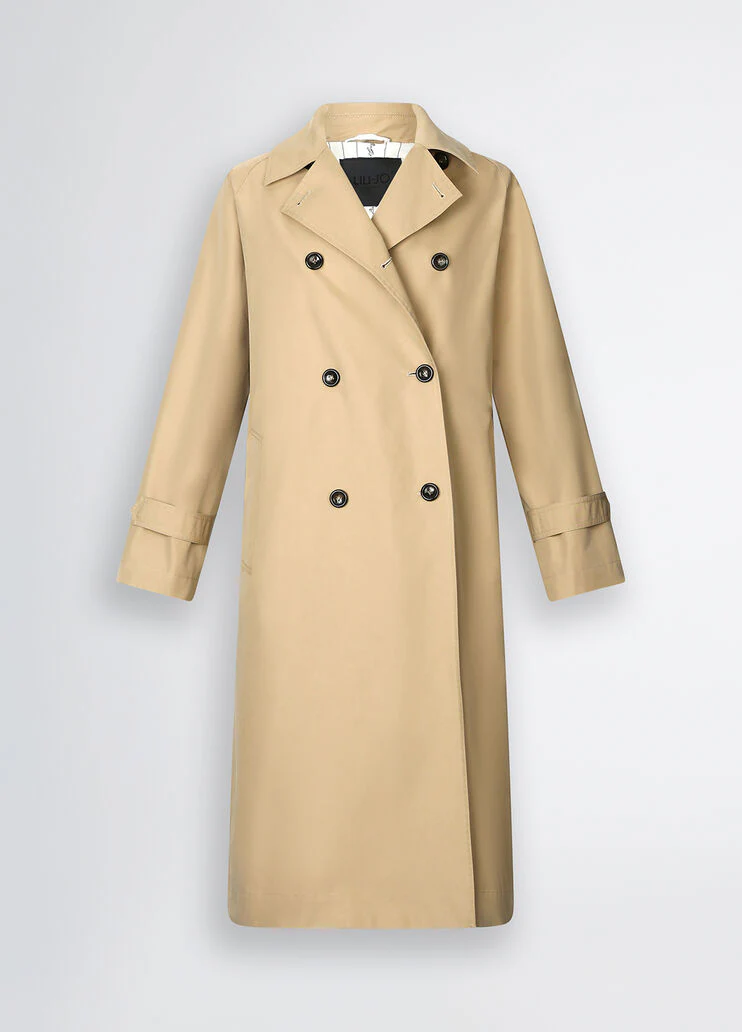 Double-breasted trenchcoat with belt