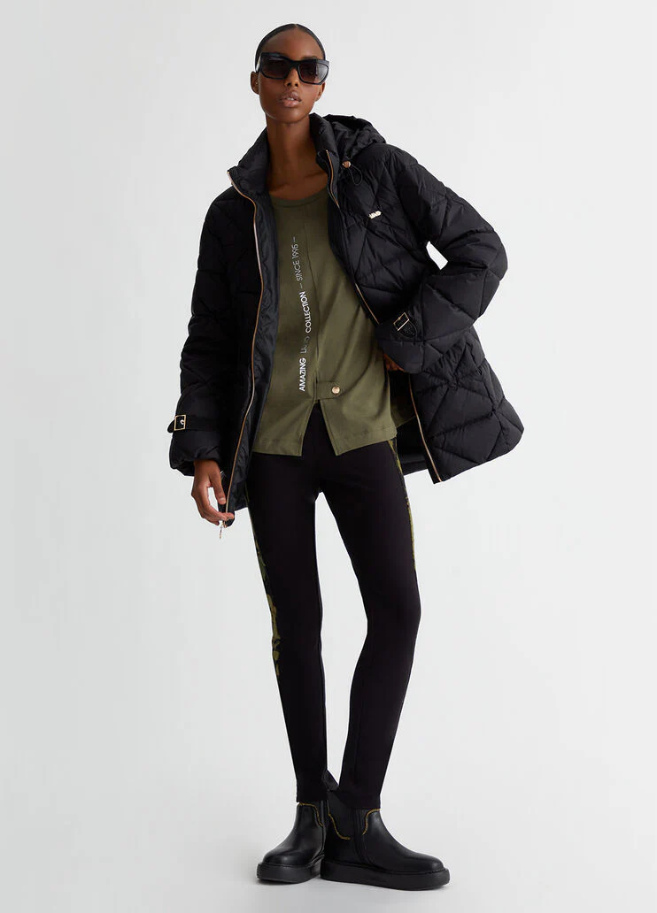 Quilted padded nylon jacket