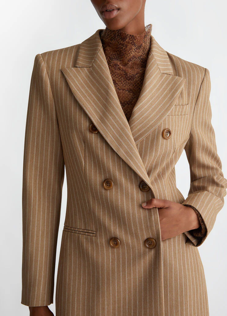 Double-breasted suit blazer
