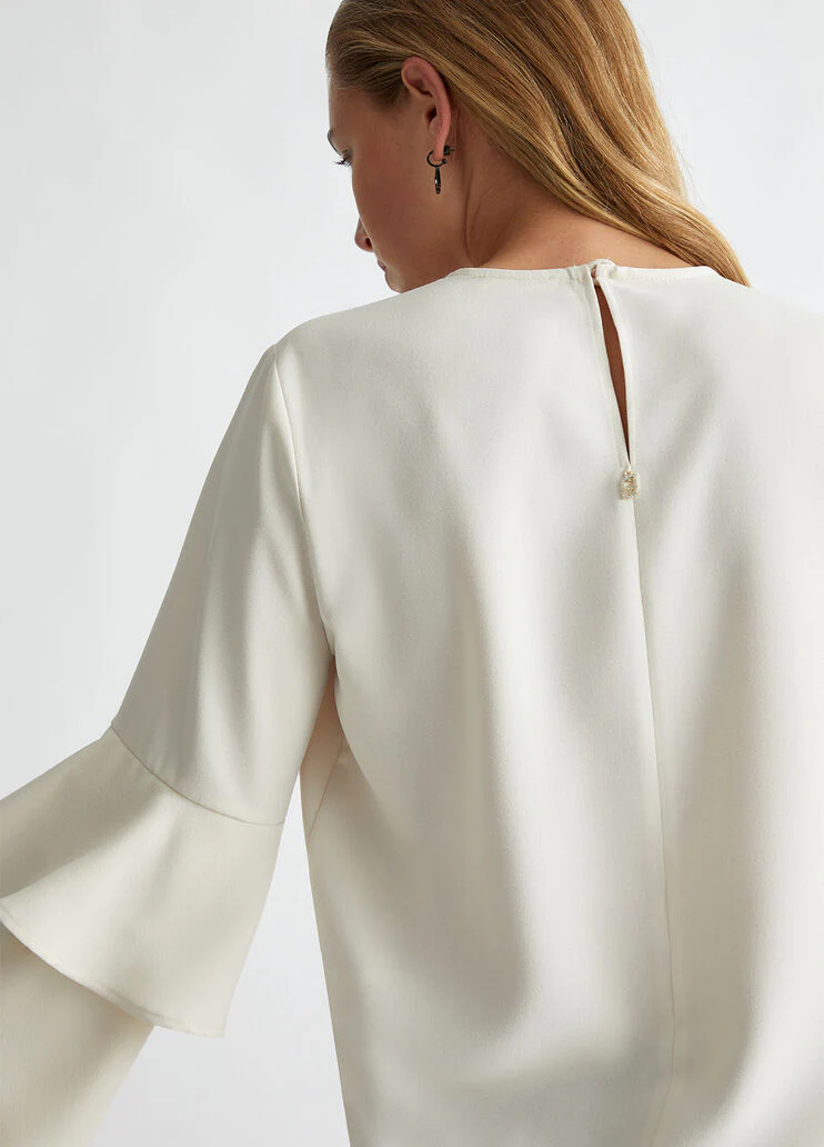 Stretch crepe blouse