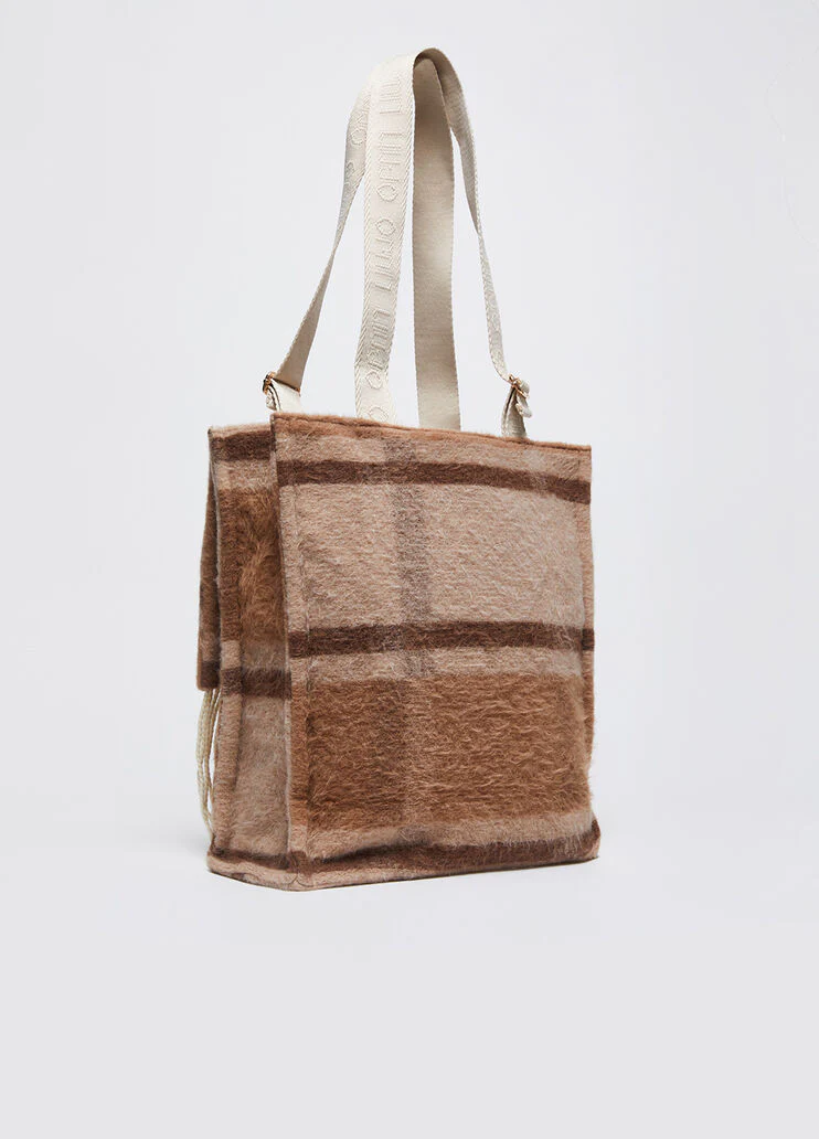 Wool-blend shopping tote
