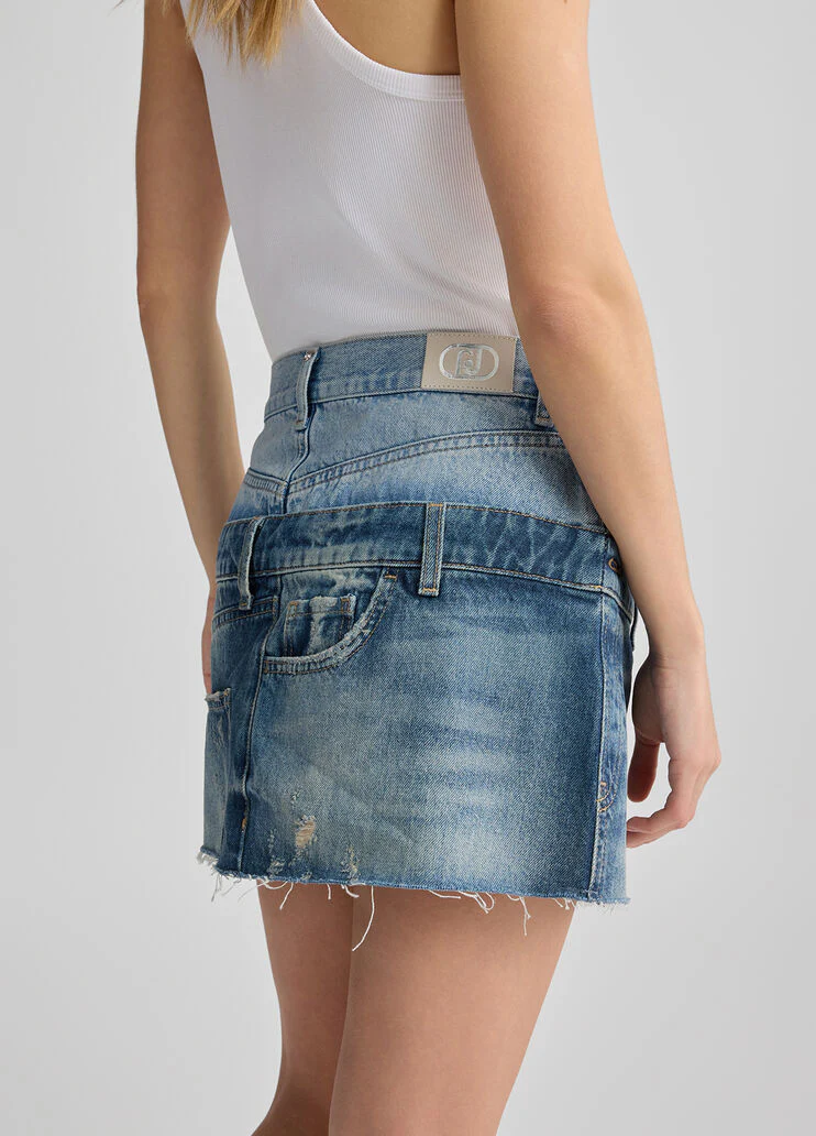 Denim miniskirt