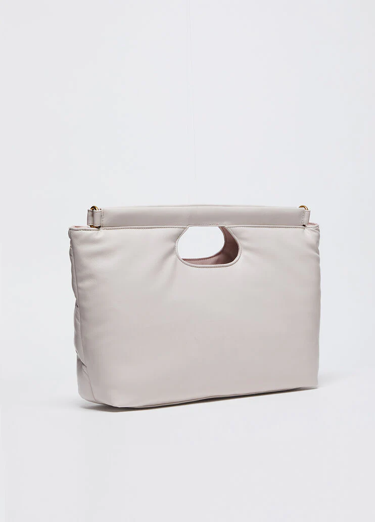 Studded glossy handbag