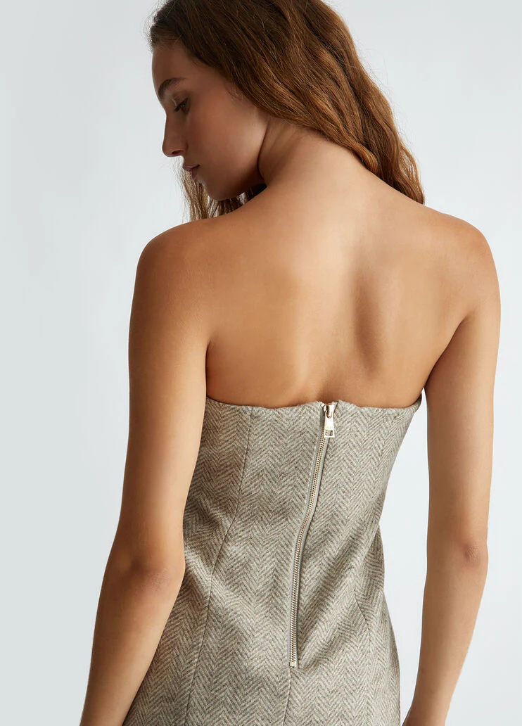 Short moretta wool dress