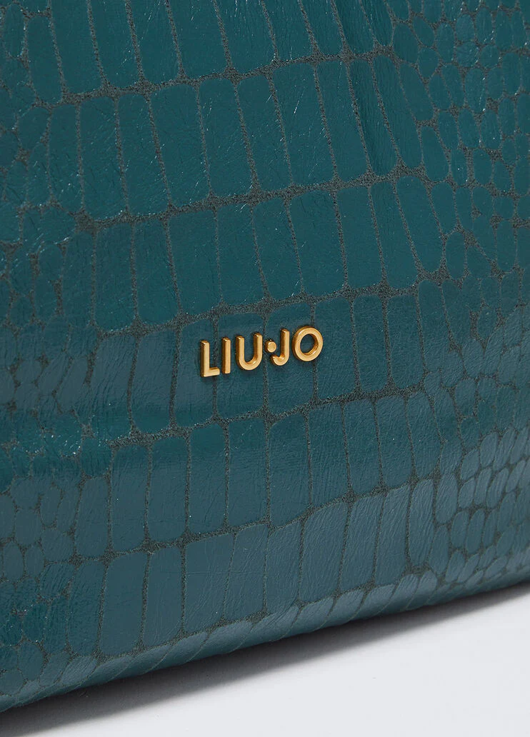 Crocodile-print handbag