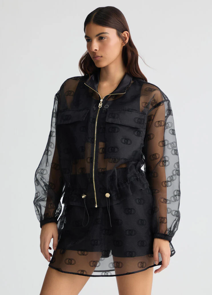 Printed organza jacket