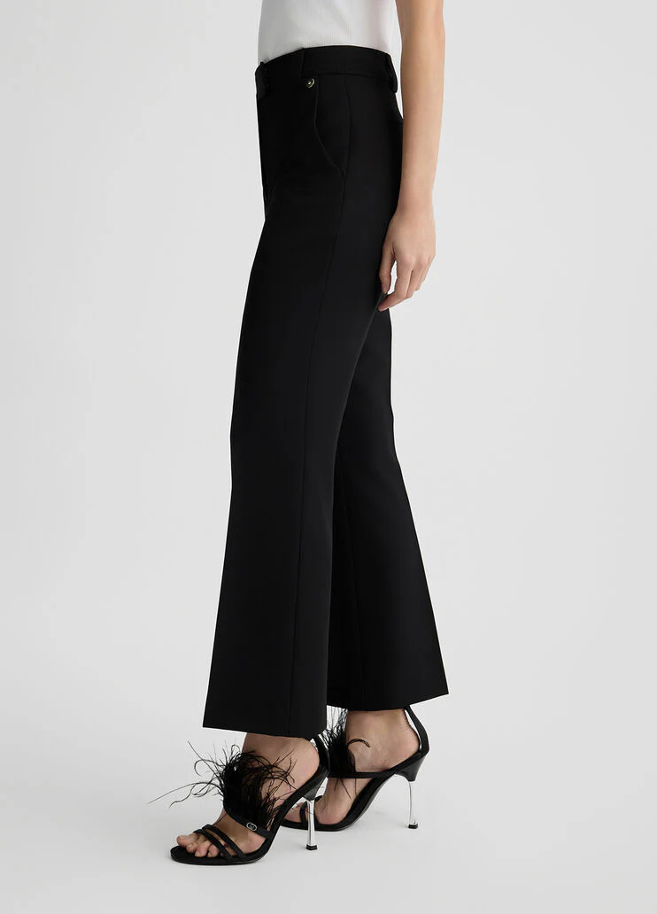 Cropped black trousers